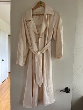 NWT Mara Hoffman Bernadetta Linen Tencel Coat in XXS